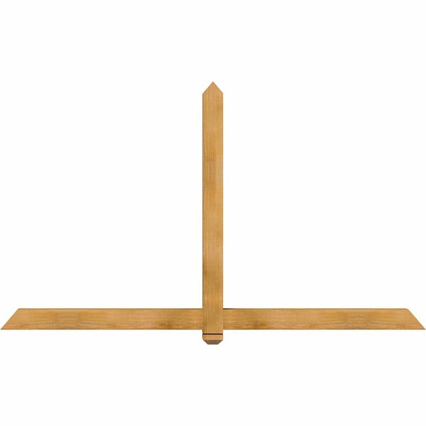 Ekena Millwork Eugene Rough Sawn Timber Gable Bracket, Western Red Cedar, 84"W x 49"H x 4"D x 4"F, 14/12 Pitch GBW084X49X0404EUG00RWR - main